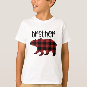 T-shirt Red Buffalo Plaid Brothers Bear Holiday