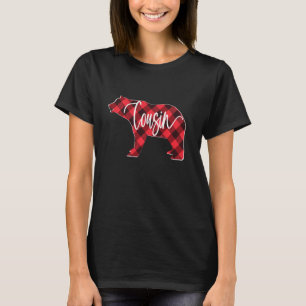 T-shirt Red Buffalo Plaid Cousin Ours Correspondant Famill