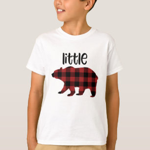 T-shirt Red Buffalo Plaid Little Bear Holiday