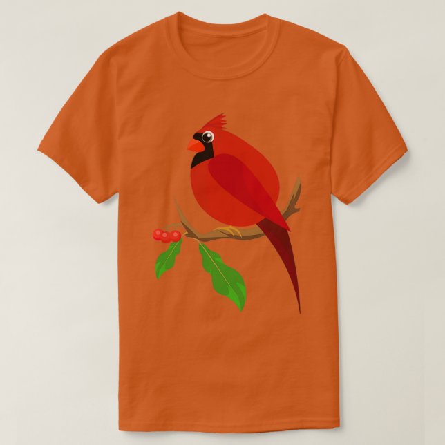 T-shirt Red Cardinal Bird Oiseaux Amateurs d'oiseaux (Design devant)