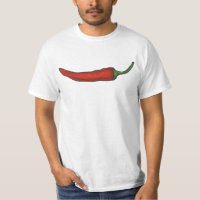 Red Chile Pepper Peppers Hot Spicy Tee