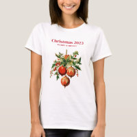 Red Christmas Baubles avec Holly Festive