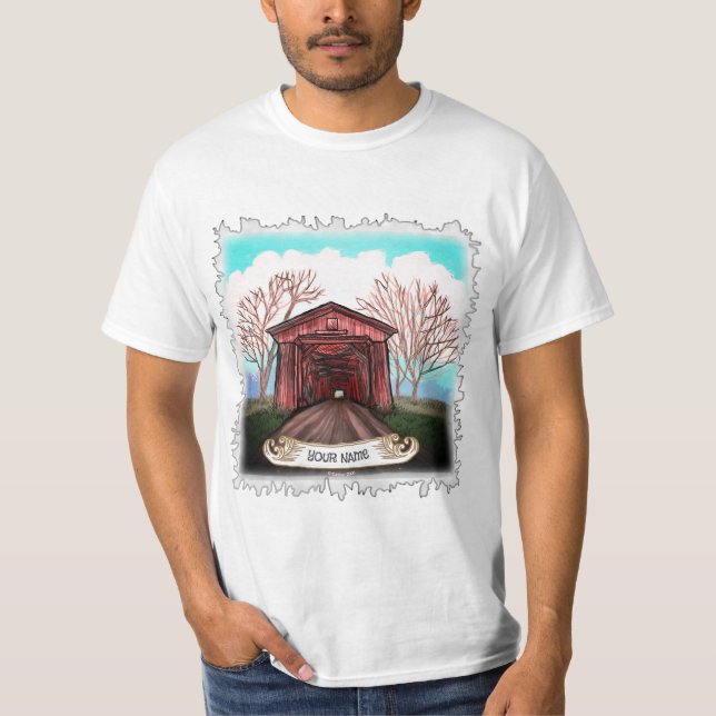 T-shirt Red Covered Bridge (Devant)