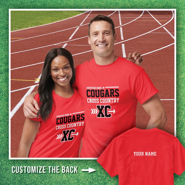 T-shirt Red Creekside Park JH Cougars Cross Country (Créateur téléchargé)