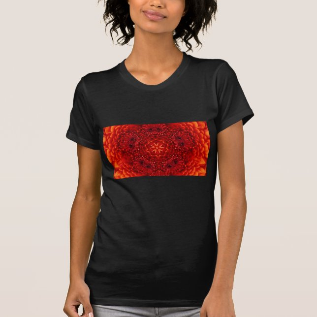 T-shirt RED DAHLIA FLEURS Abstraites florales (Devant)