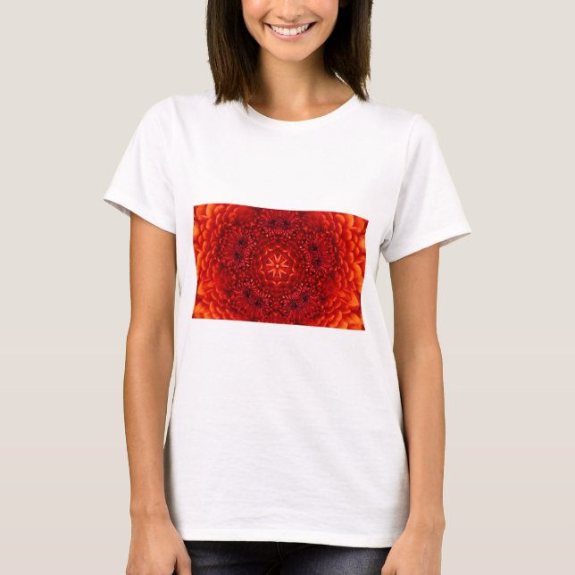 T-shirt RED DAHLIA FLEURS Abstraites florales (Devant)