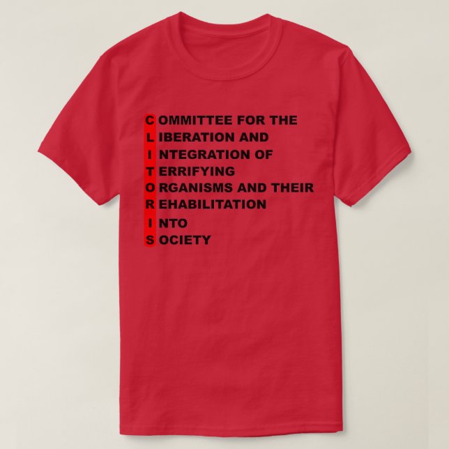 T-shirt Red Dwarf CLITORIS  (Design devant)