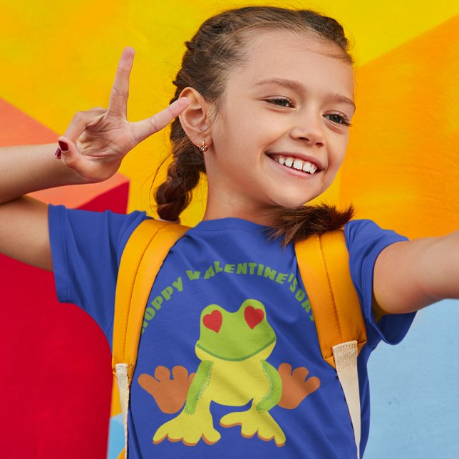 T-shirt Red Eyed Tree Frog Hoppy Valentine's Day (Créateur téléchargé)