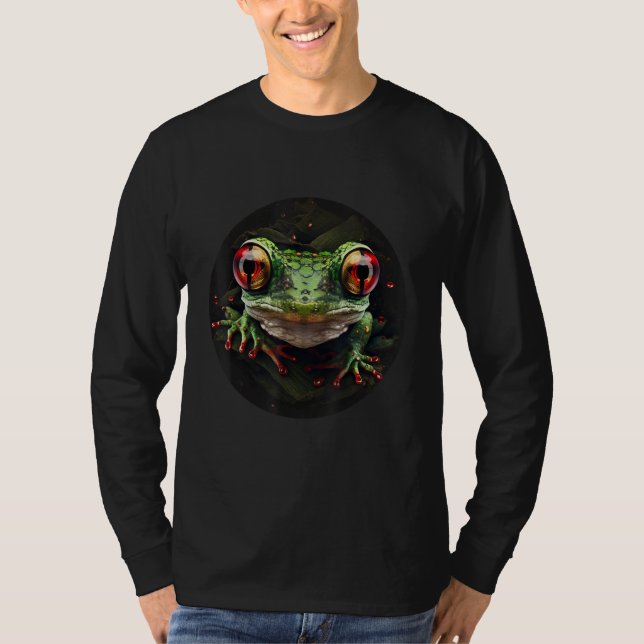 T-shirt Red Eyed Tree Frog Leaping Frog Rainforest Amphibi (Devant)