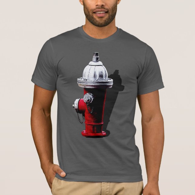 T-shirt Red Fire Hydrant New York (Devant)