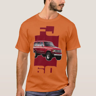 T-SHIRT RED FJ60 LANDCRUISER