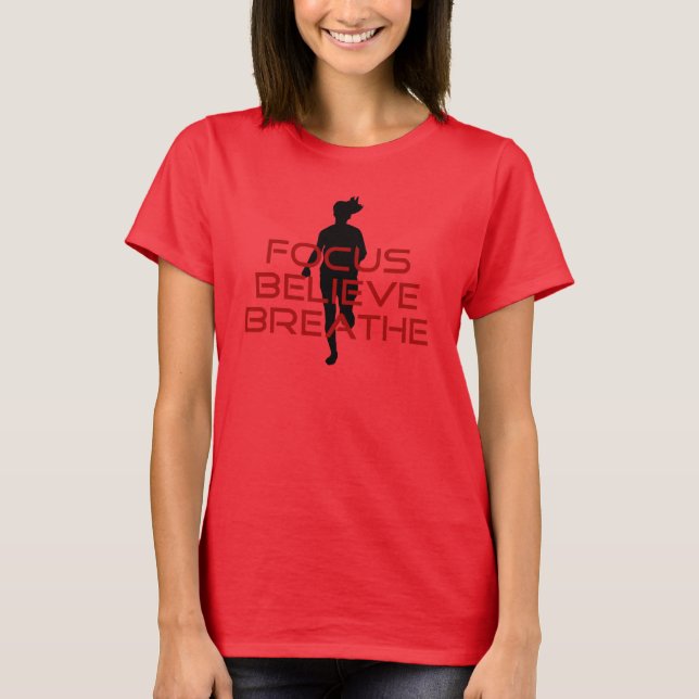 T-shirt Red Focus Croire Respire (Devant)