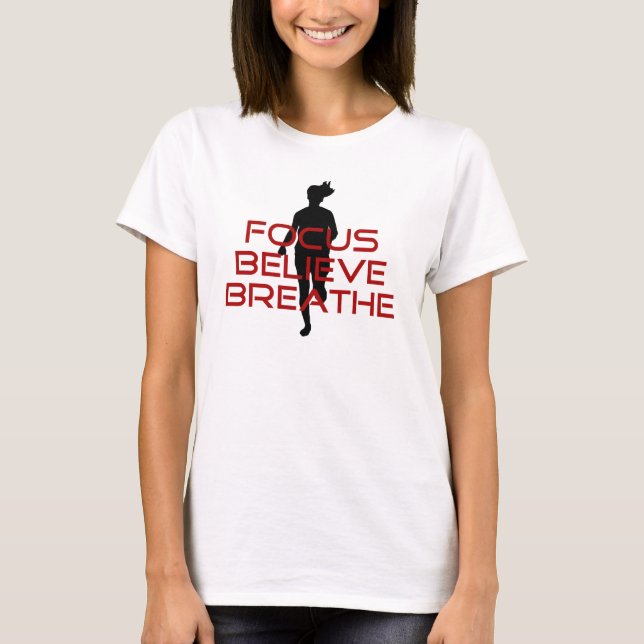 T-shirt Red Focus Croire Respire (Devant)