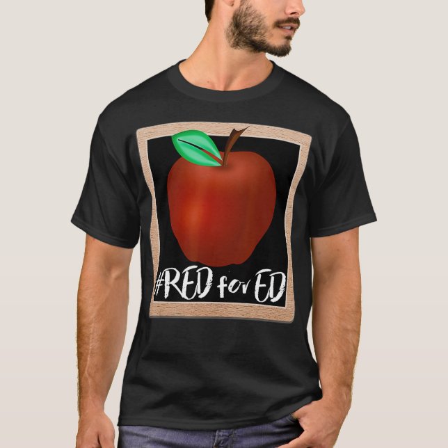 T-shirt Red For Ed Education Teacher Protest Walkout Rally (Devant)