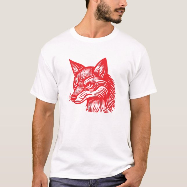 T-shirt Red Fox Head (Devant)
