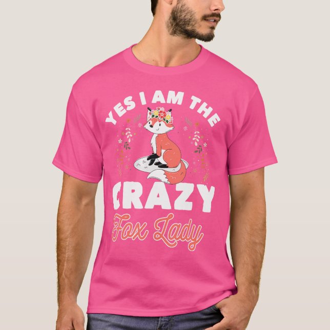 T-shirt Red Fox Oui Je Suis Fou Fox Lady (Devant)
