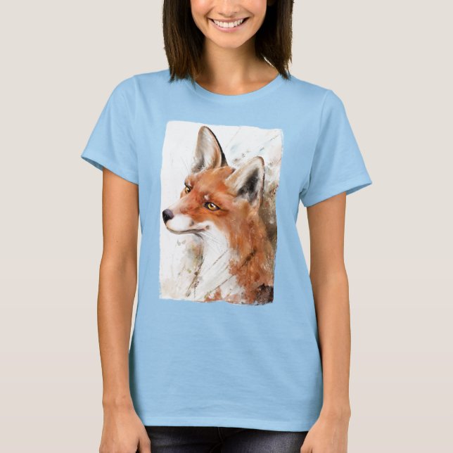 T-shirt Red Fox Wall Art Forêt (Devant)