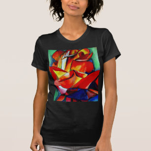 T-shirt Red France Libre rose aquarelle art
