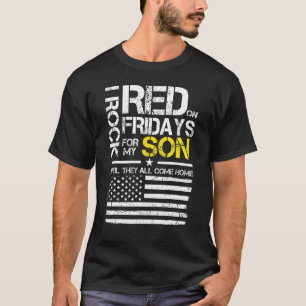 T-shirt Red Friday Militaire Papa Porte Le Rouge Pour Mon