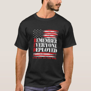 T-shirt Red Friday Militaire Vendredi Nous Portons Rouge A