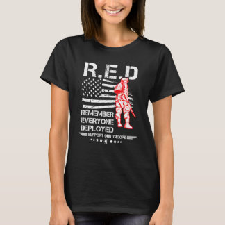 T-shirt Red Friday Militaire vétéran se souvenir de tout l