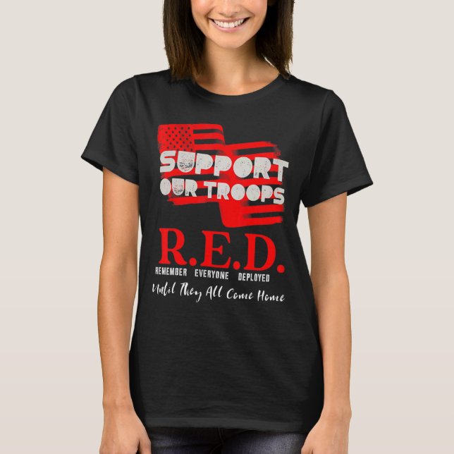 T-shirt Red Friday Military Vendredi Nous Portons Le Souti (Devant)