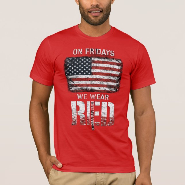 T-shirt RED Friday: Remember Everyone Deployed (Devant)