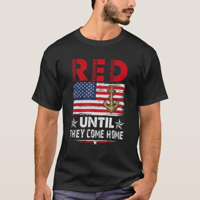 T-shirt RED Friday Souvenez-vous de tous déployés Retro Mi (Devant)