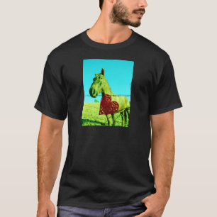 T-shirt Red Heart and Horse