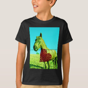 T-shirt Red Heart and Horse