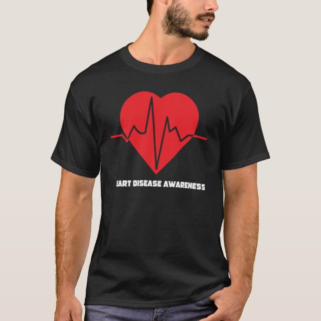 T-shirt Red Heart Disease Awareness In February Heart Heal (Devant)