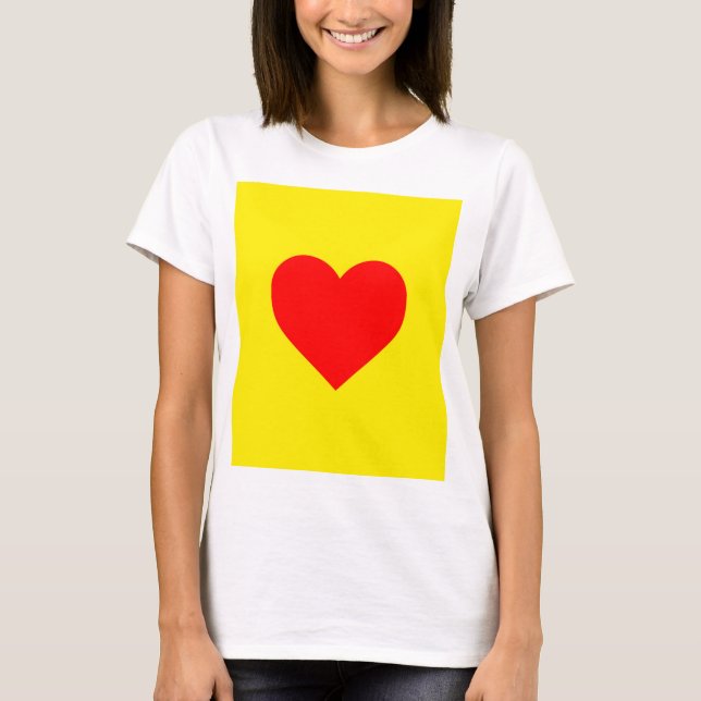 T-shirt Red Heart Heat Pop Art (Devant)