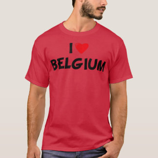 T-shirt Red Heart Holiday Belgique I Love Belgique