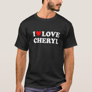 T-shirt Red Heart I Love Cheryl