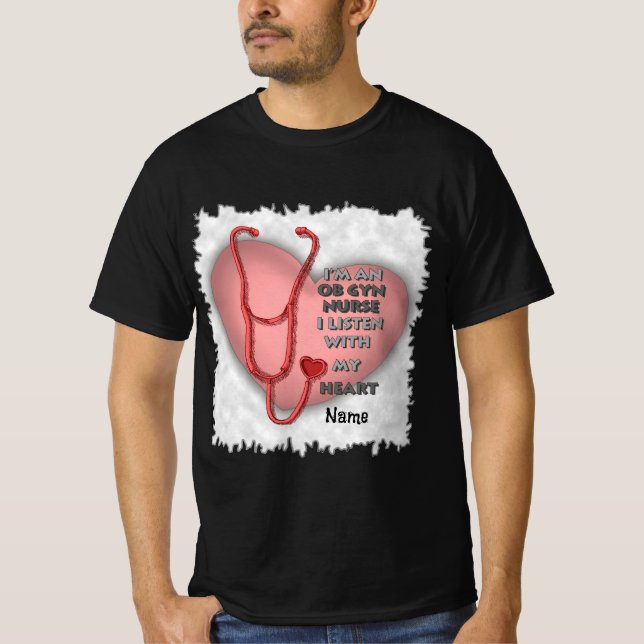 T-shirt Red Heart ObGyn Nurse (Devant)
