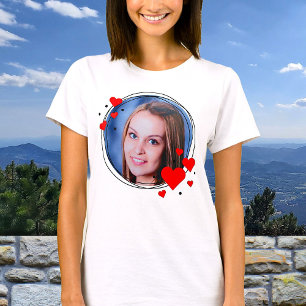 T-shirt Red Hearts encadré photo Saint-Valentin