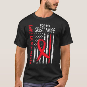 T-shirt Red Her Fight Great Niece Heart Disease Awareness