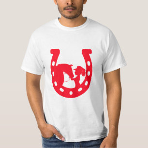 T-shirt Red Horseshoe Girl and Horse