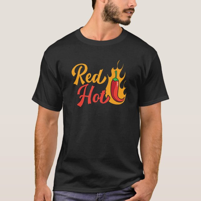 T-shirt Red Hot Chili Flavor Spicy Food Chipotle Squale 1 (Devant)