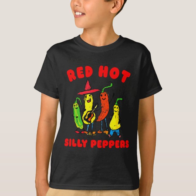 T-shirt Red Hot Silly Peppers, Funny  (Devant)