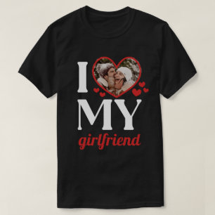T-shirt Red I Heart My Girfriend Ajouter votre photo