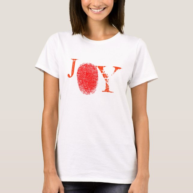 T-shirt Red Joy Fingerprint (Devant)