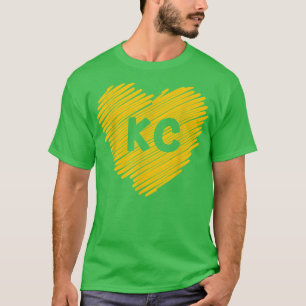 T-shirt Red Kansas City Heart Lover KC Mens Femmes