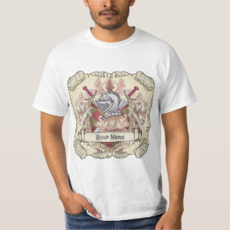 T-shirt Red Knight Family Crest Nom