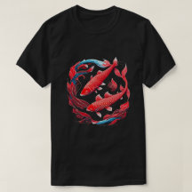 T-shirt Red Koi Fish