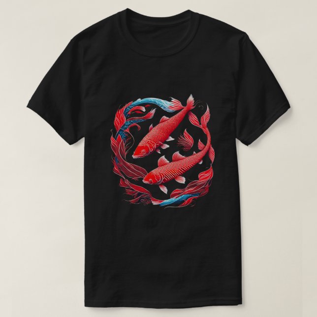 T-shirt Red Koi Fish (Design devant)