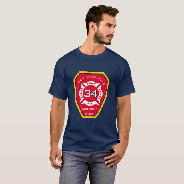 T-shirt Red Lion, Pennsylvanie FD (Devant entier)