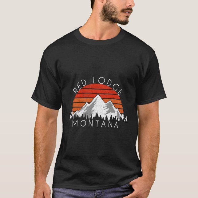 T-shirt Red Lodge Montana en détresse (Devant)