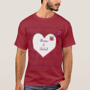 T-shirt Red Love Heart Name mignon Moderne Valentines Day