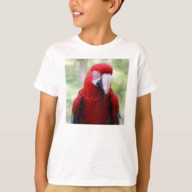 T-shirt red-macaw10x10 (Devant)